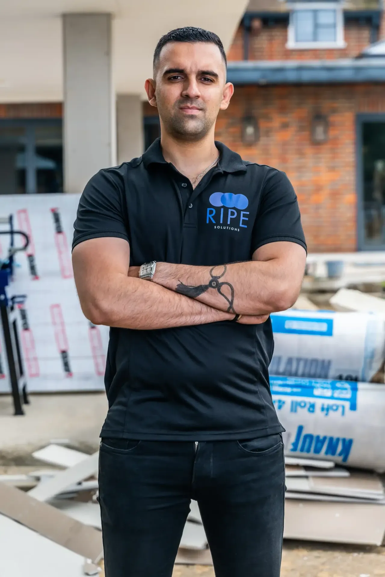 Koray Ezel, Co-Founder and Construction Director on an active London build site